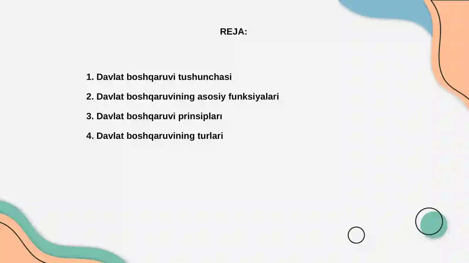 Davlat boshqaruvi tushunchasi, funksiyalari va prinsplari 2