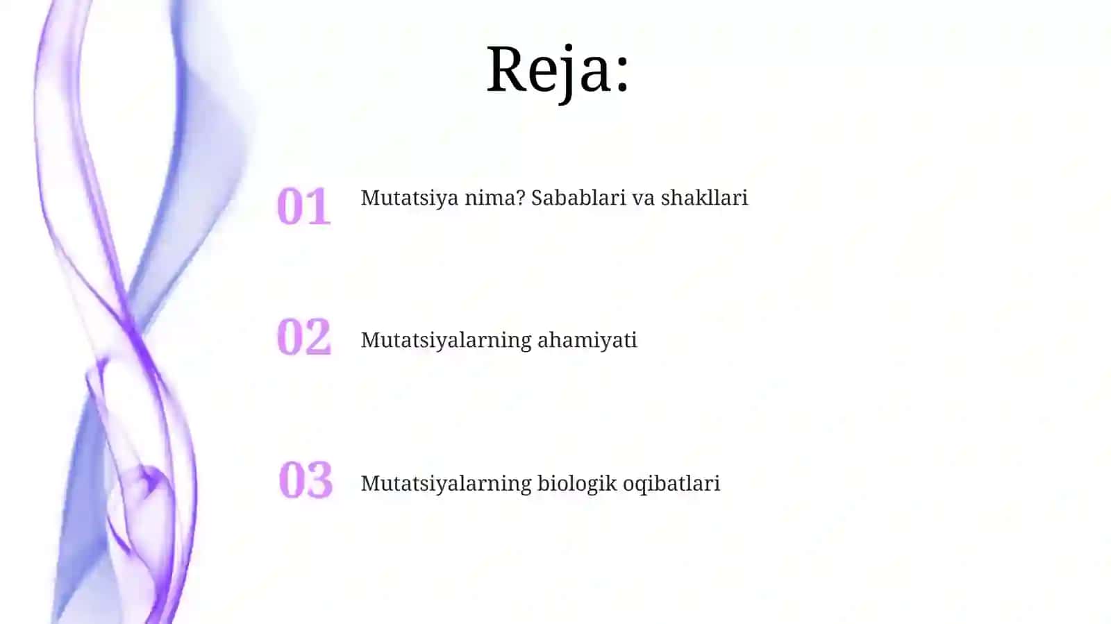 Mutatsiya nima? Uning sabablari,shakllari, ahamiyati va biologik oqibati 2