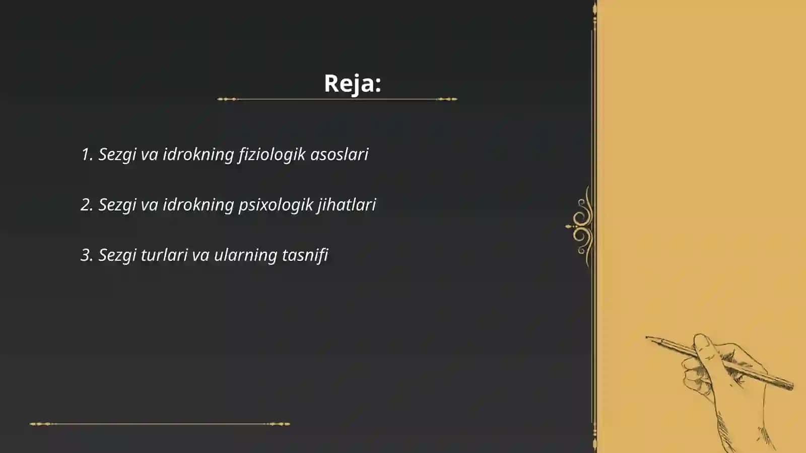 Sezgi va idrokning umumiy tushunchalari 2