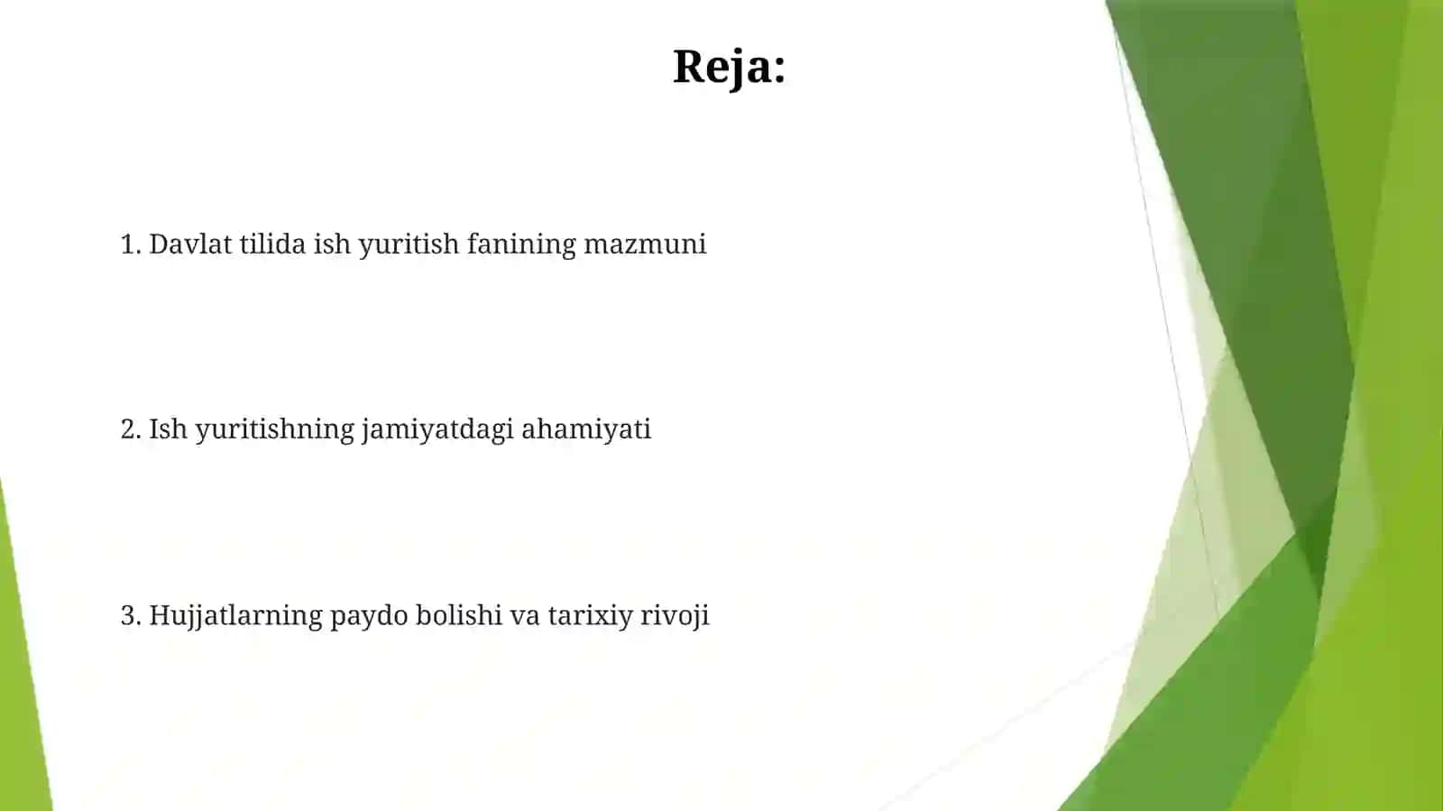 Davlat tilida ish yuritish fanining mazmuni 2