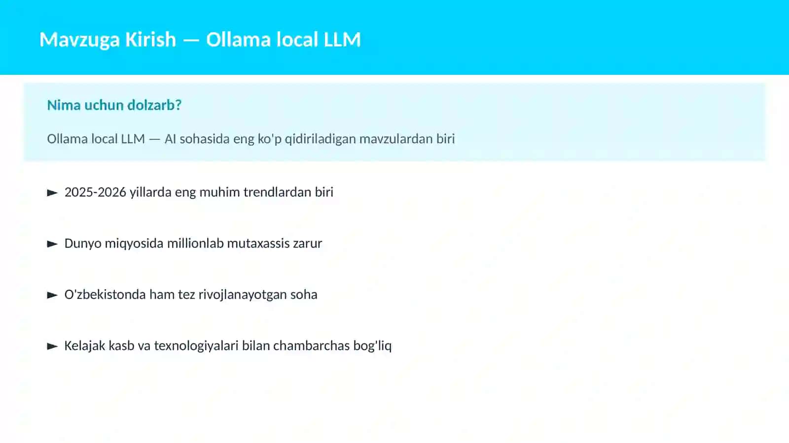 Ollama local LLM 4