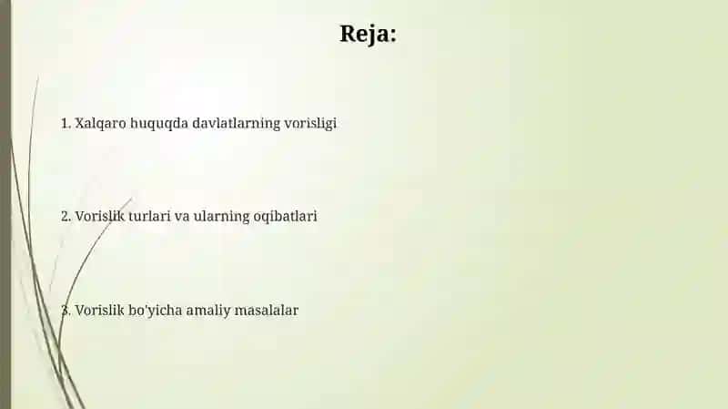 Xalqaro huquqda huquqiy vorislik 2