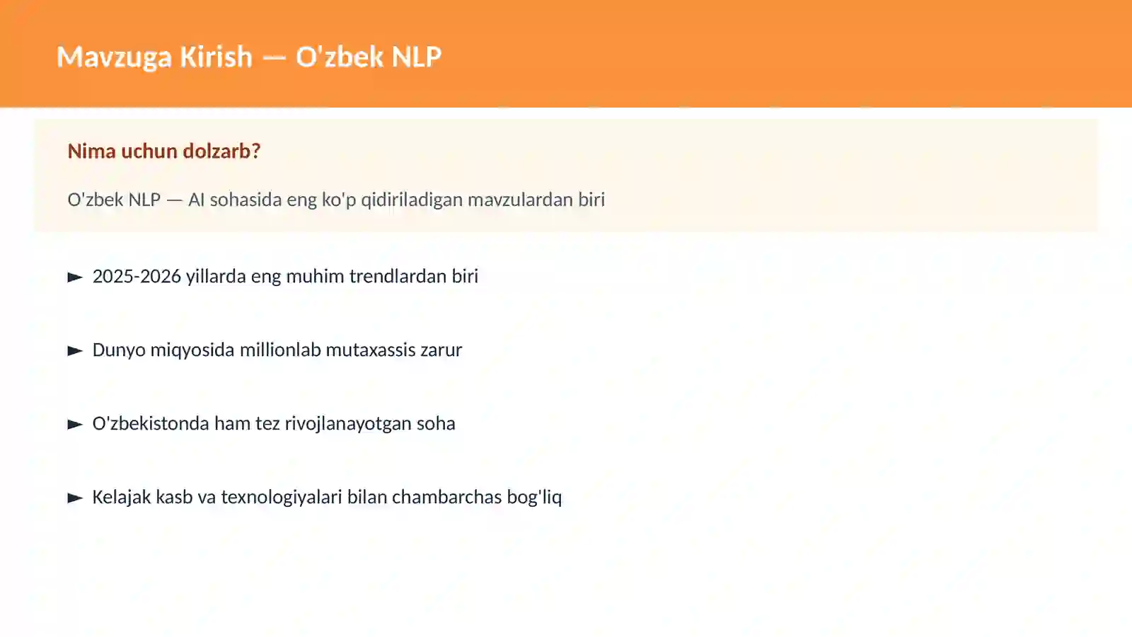 O'zbek NLP 2