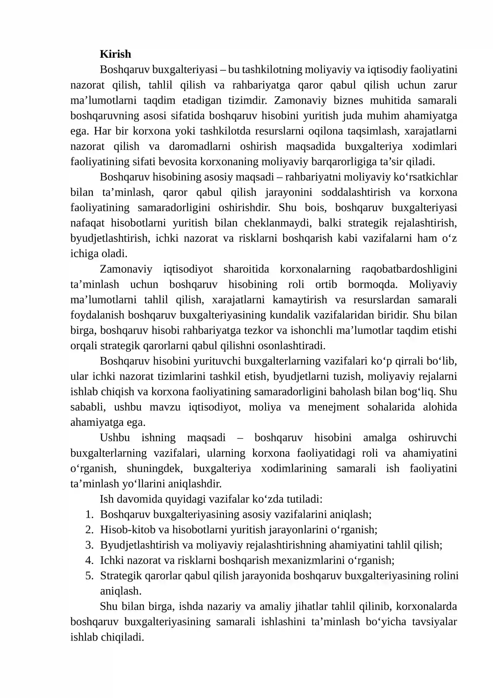Boshqaruv hisobini amalga oshiruvchi buxgalteriyalarning vazifalari 2