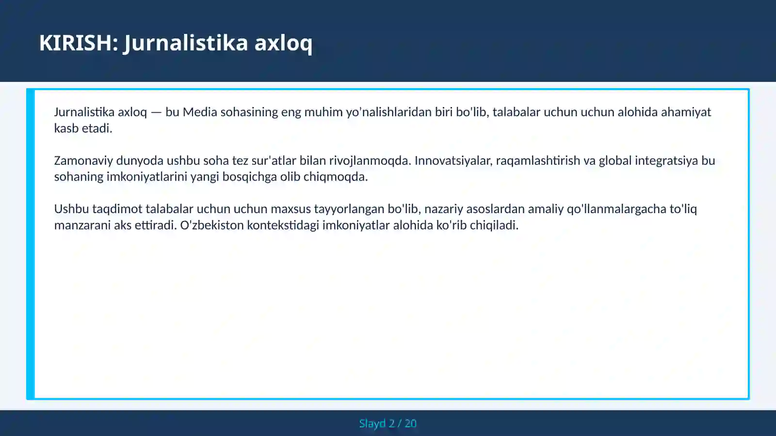 Jurnalistika axloq 2