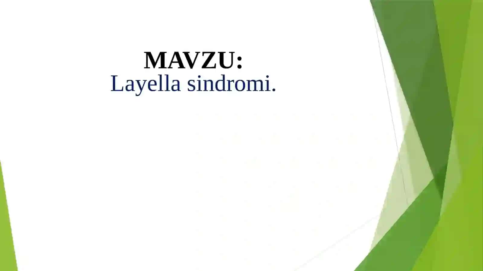 Layellasindromi haqida ma’lumot. Kasallikning sabablari va parazit infeksiyalari. Xulosa 2