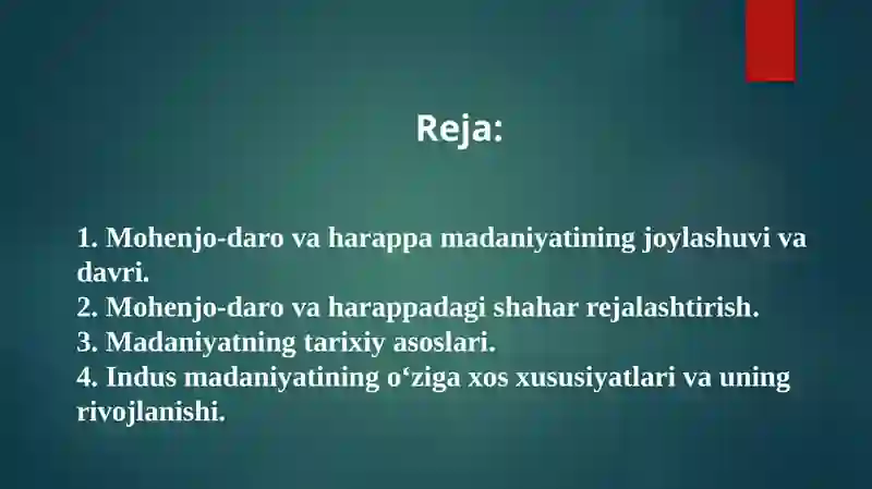Mohenjo-Daro va Xarappa madaniyati 2