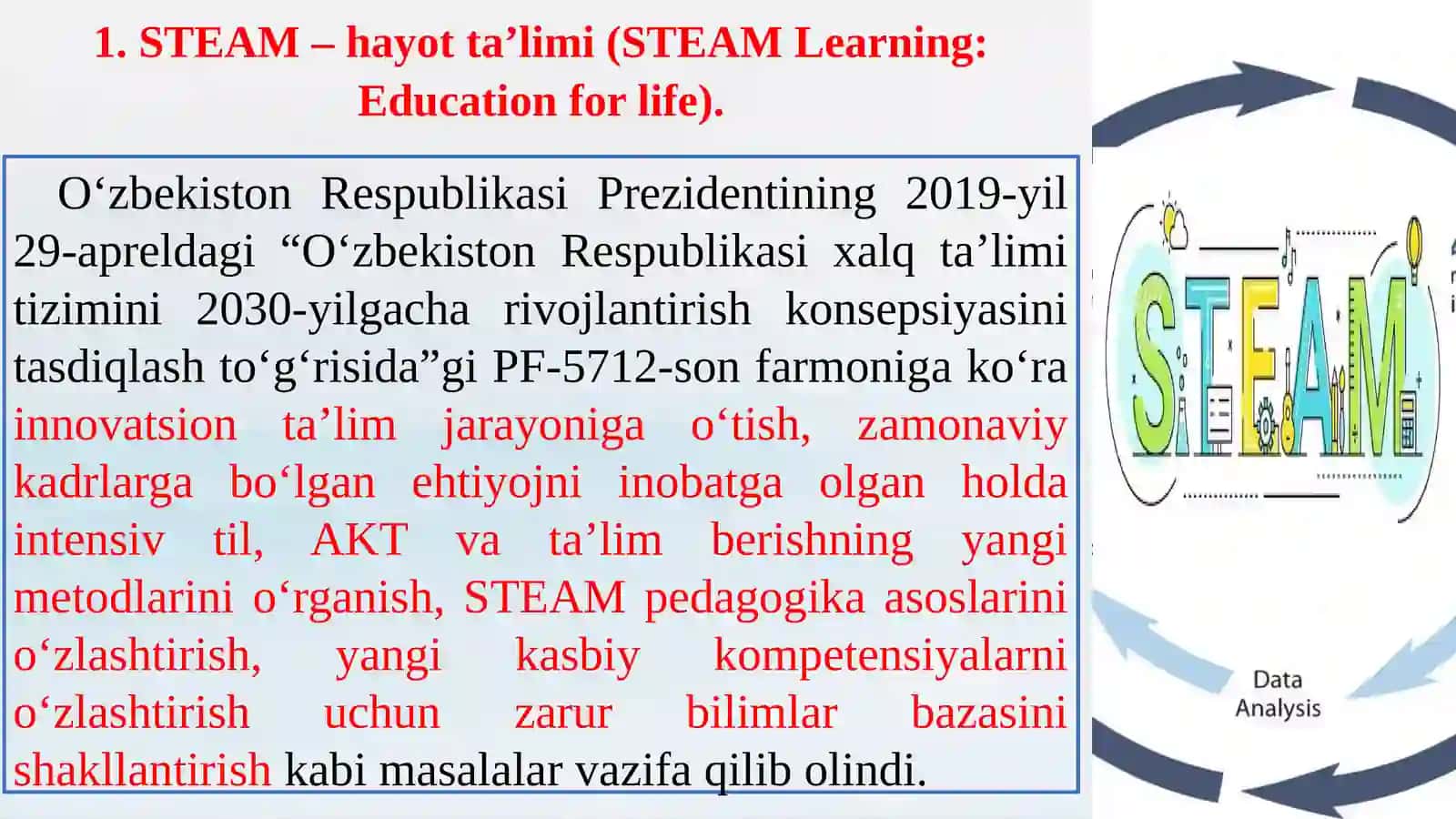 STEM va STEAM O'qitish 2