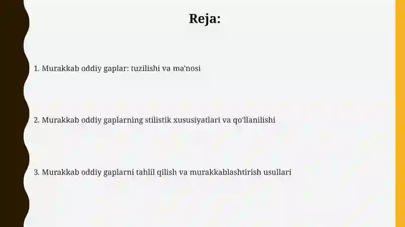 Murakkab sodda gaplar 2