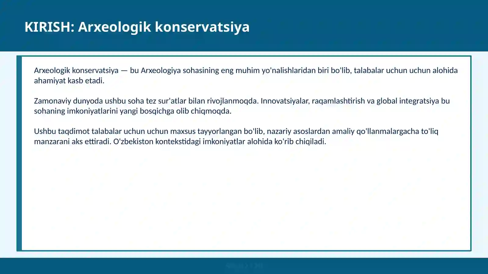Arxeologik konservatsiya 2
