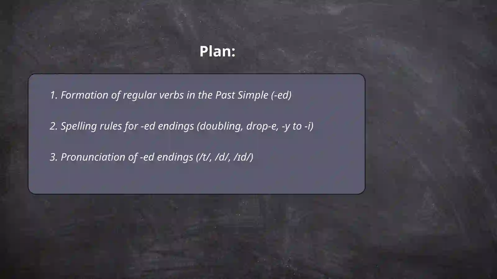 Past Simple 2