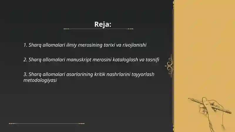 Sharq allomalari ilmiy merosining adabiyot va filologik tahlili 2