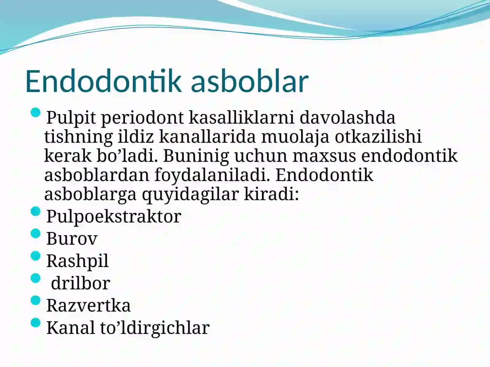 Endodontik asboblar 2