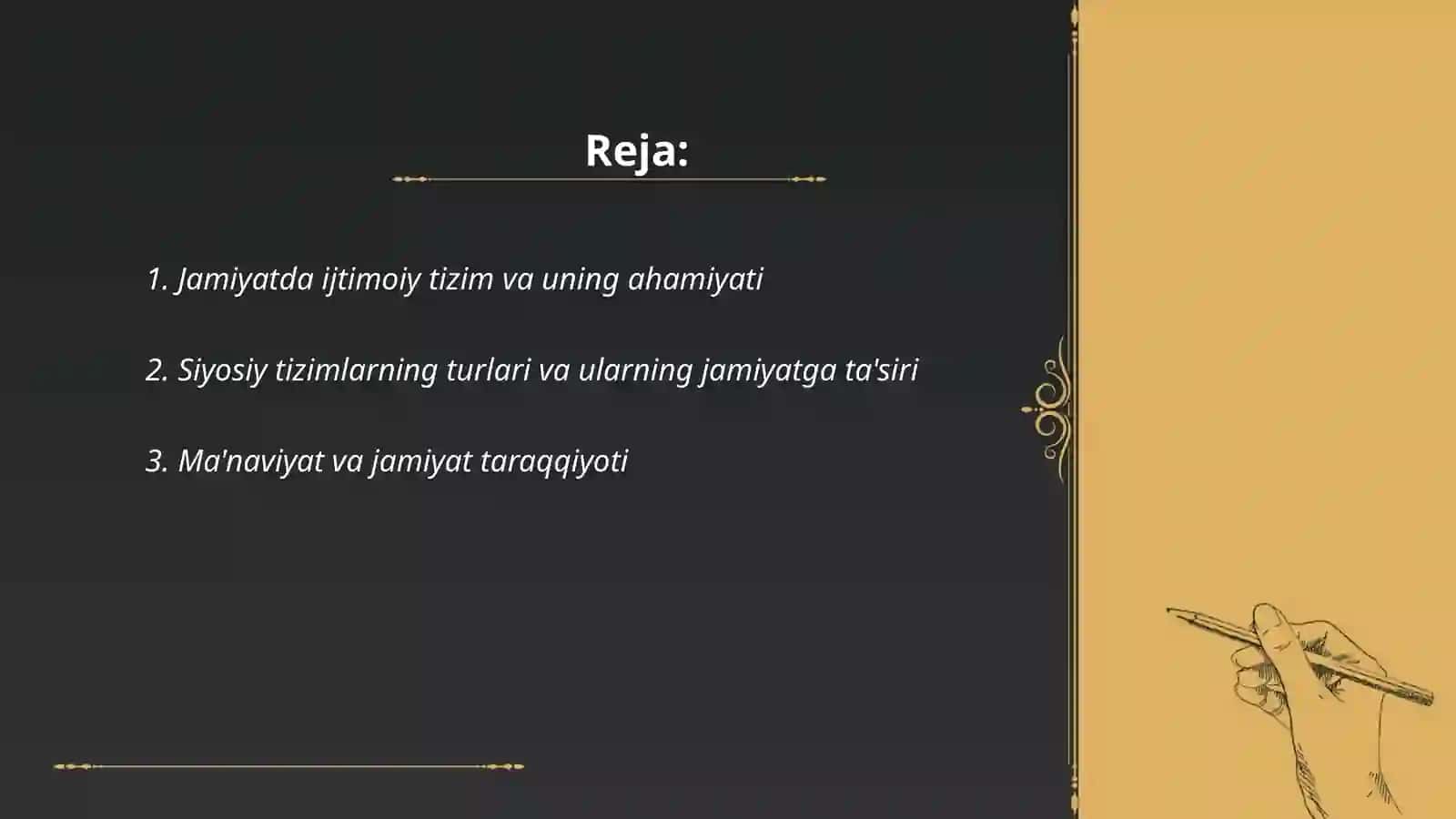 Jamiyatning ijtimoiy,siyosiy va ma'naviy tizimi 2