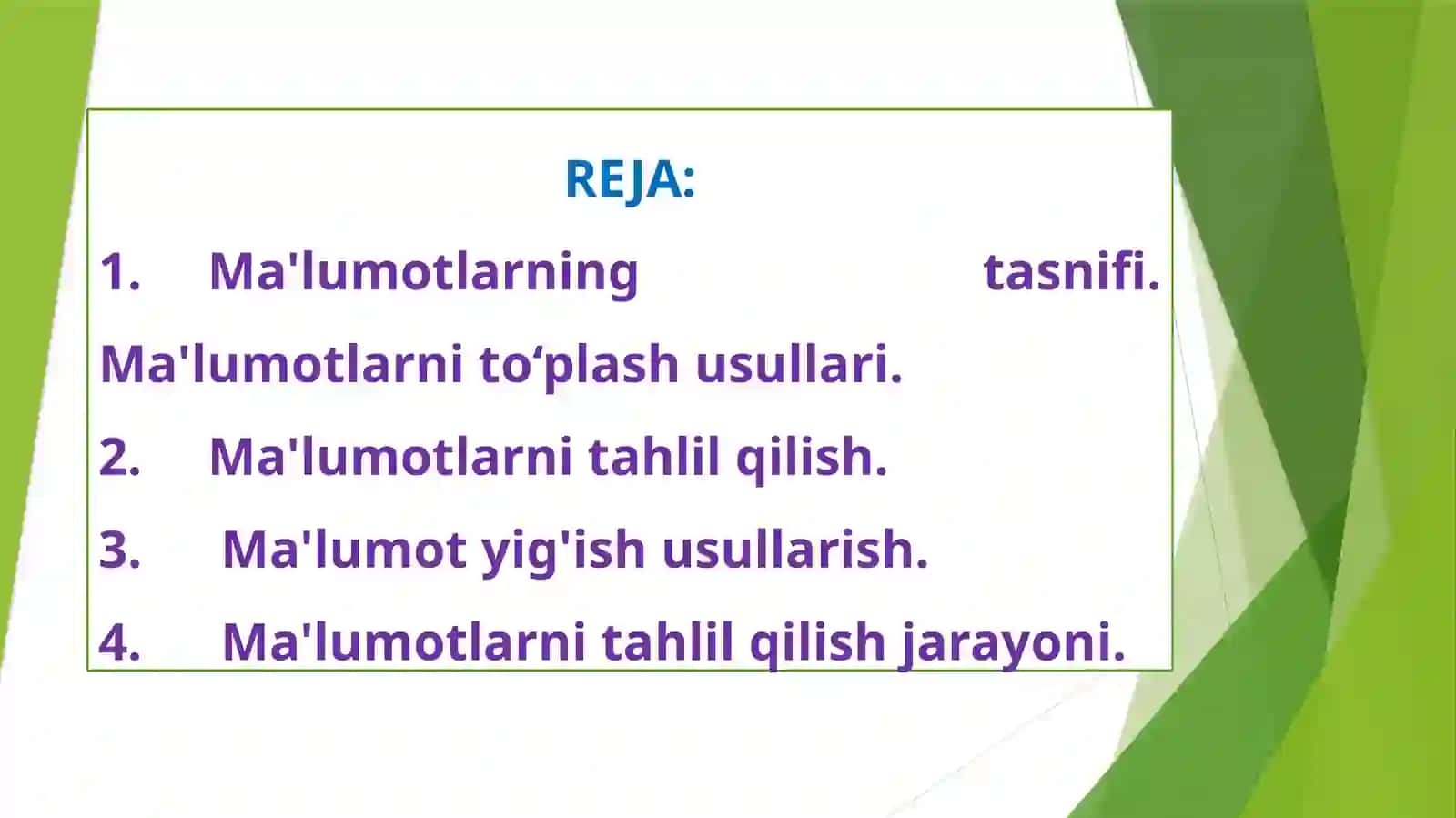 Tadqiqot usullari va ko'nikmalari 2