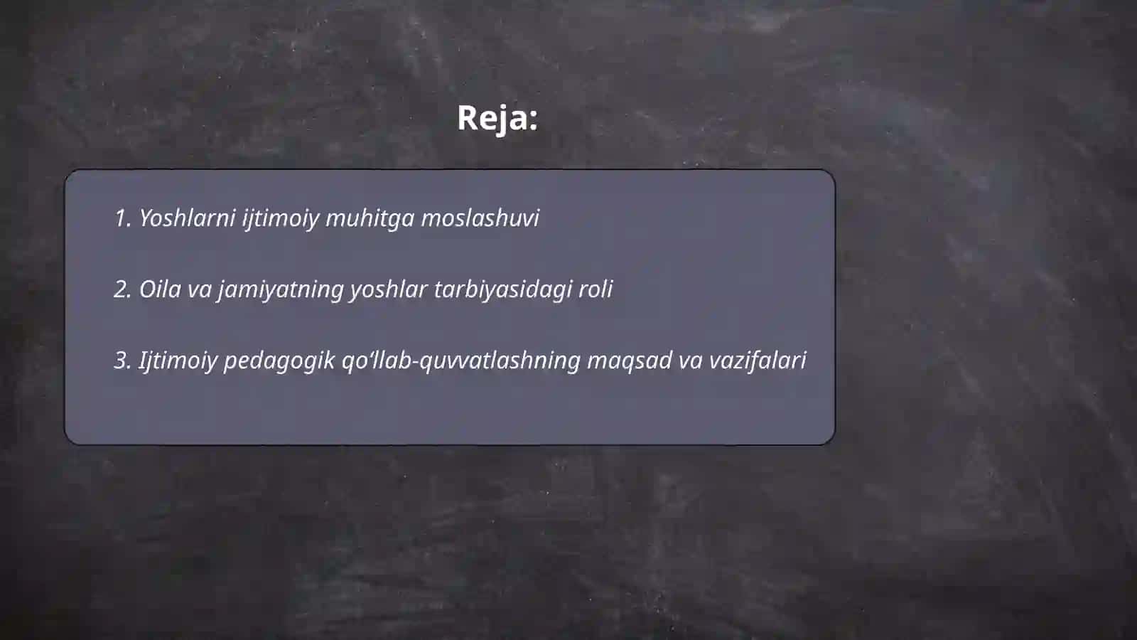Yoshlarni ijtimoiy pedagogik qoʻllab -quvvatlash tizimi 2