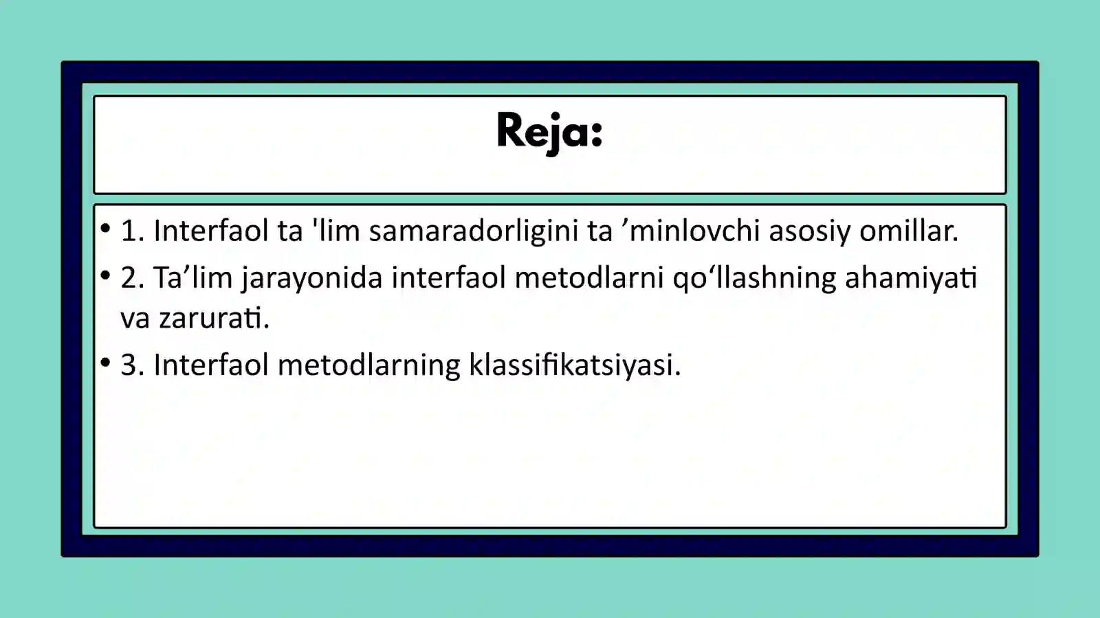 Ta’limning interfaol strategiyalari 2