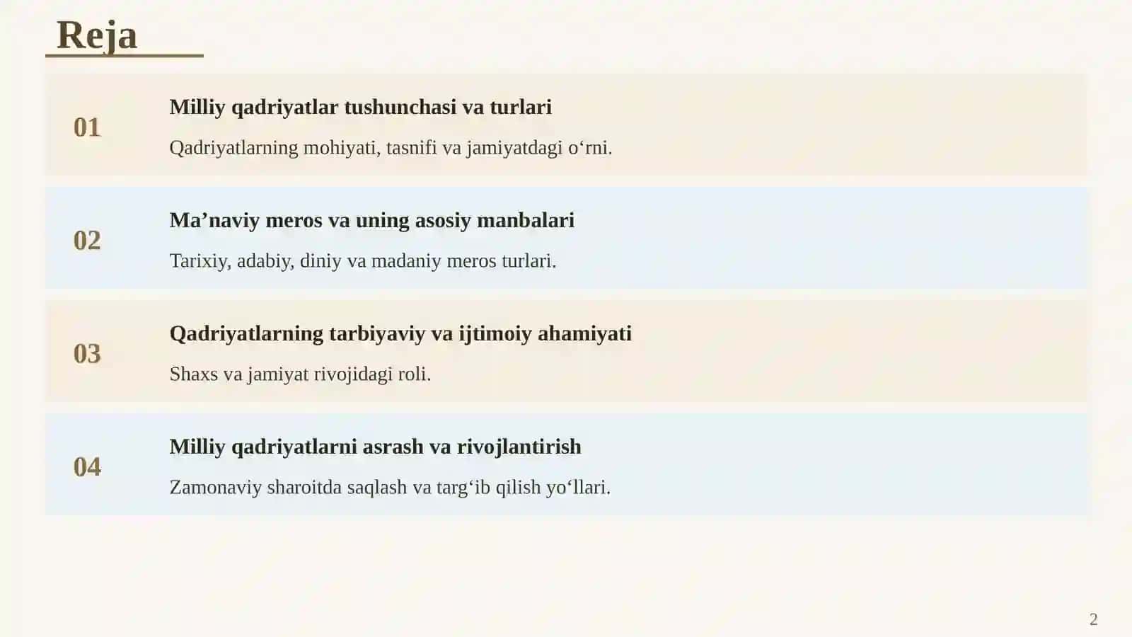 MILLIY QADRIYATLAR VA MA’NAVIY MEROS 2