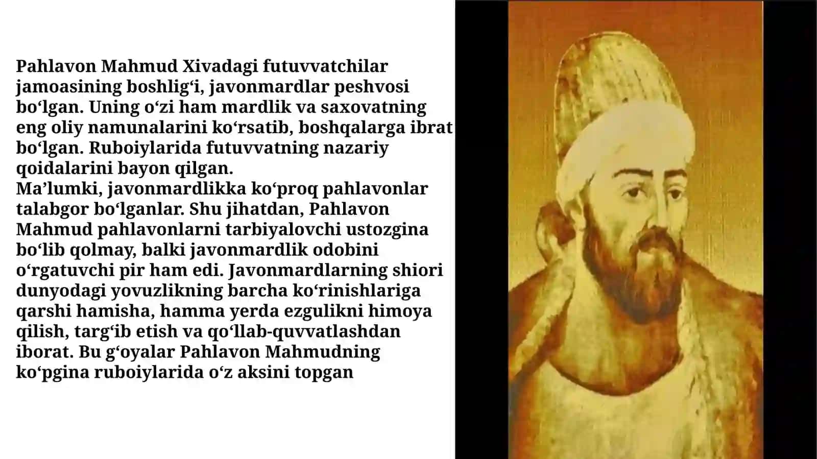 Pahlavon Mahmud ruboiylari da hayot falsafasi 2