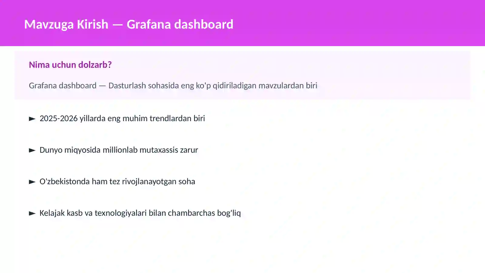 Grafana dashboard 2