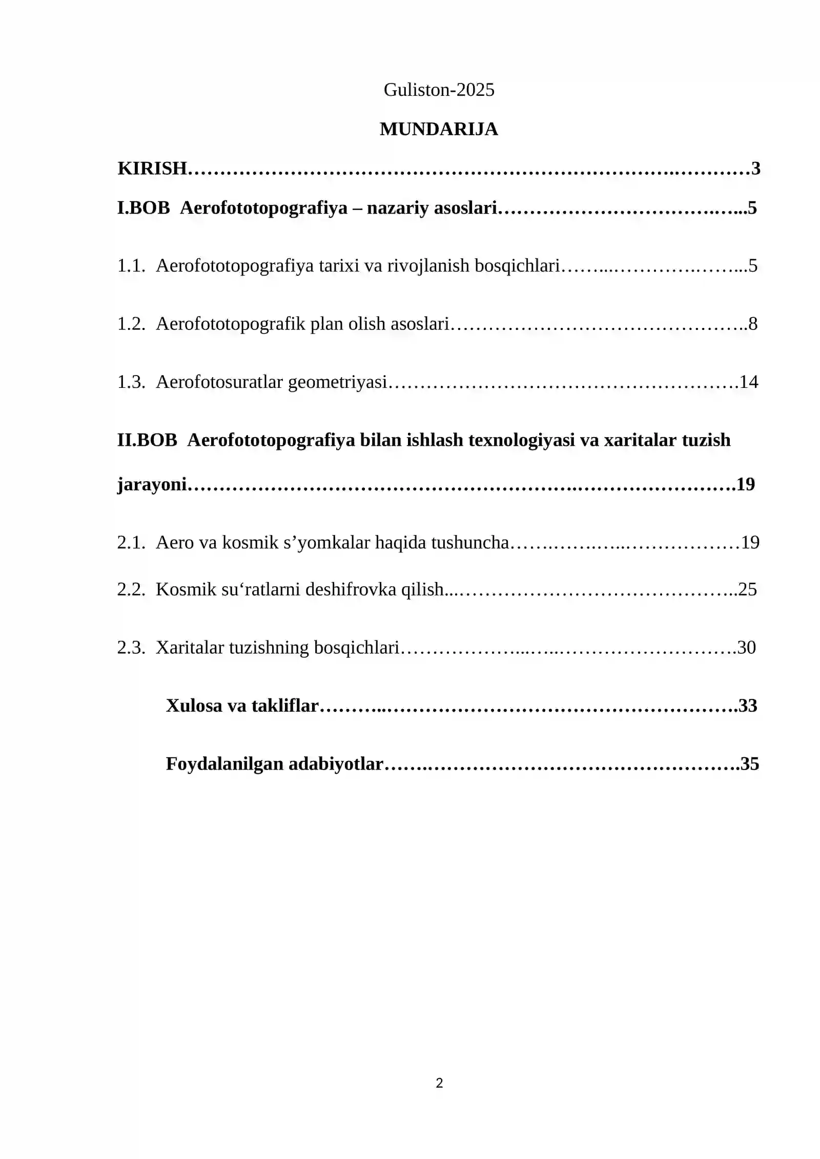 Aerofototopografik plan olish 2