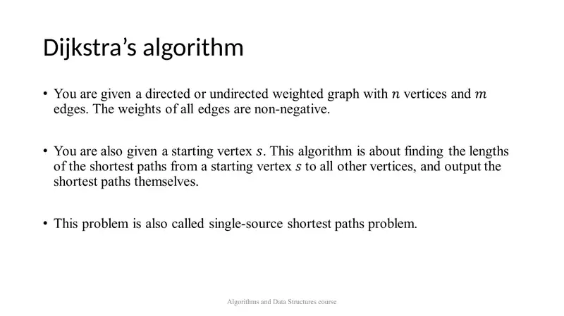 Dijkstra’s algorithm 2