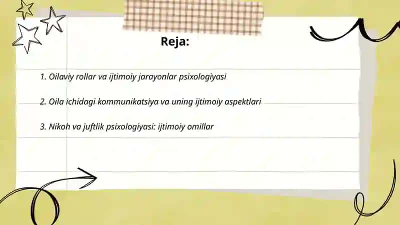 Oilaviy rollar va ijtimoiy jarayonlar psixologiyasi 2