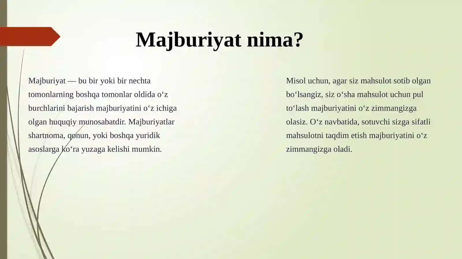 Majburiyatlarning bekor boʻlishi 2