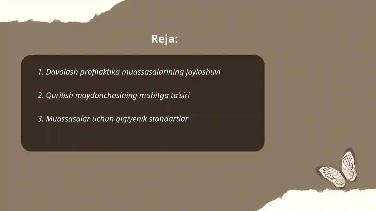 Davolash profilaktika muassalarining qurilishining gigiyenik asoslari 2