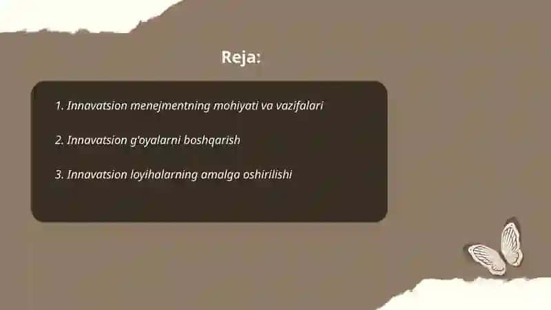 Innavatsion menejmentning tashkiliy tuzilishi 2