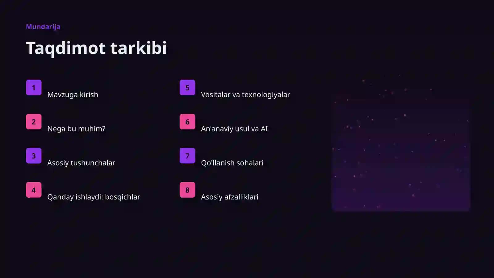 Farmatsevtika uchun AI taqdimoti 2