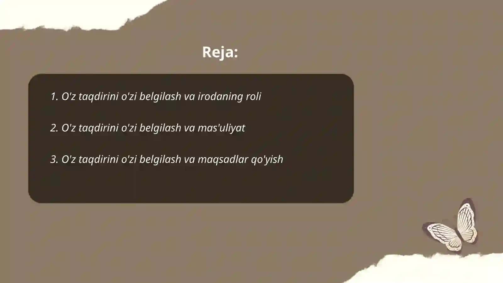 O'z Taqdirni O'zi Belgilash 2