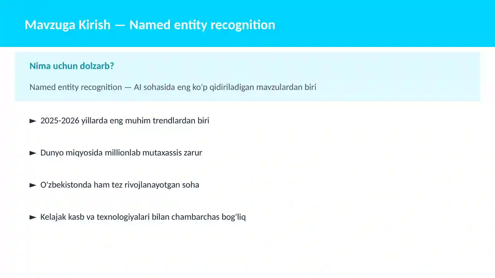 Named entity recognition 2