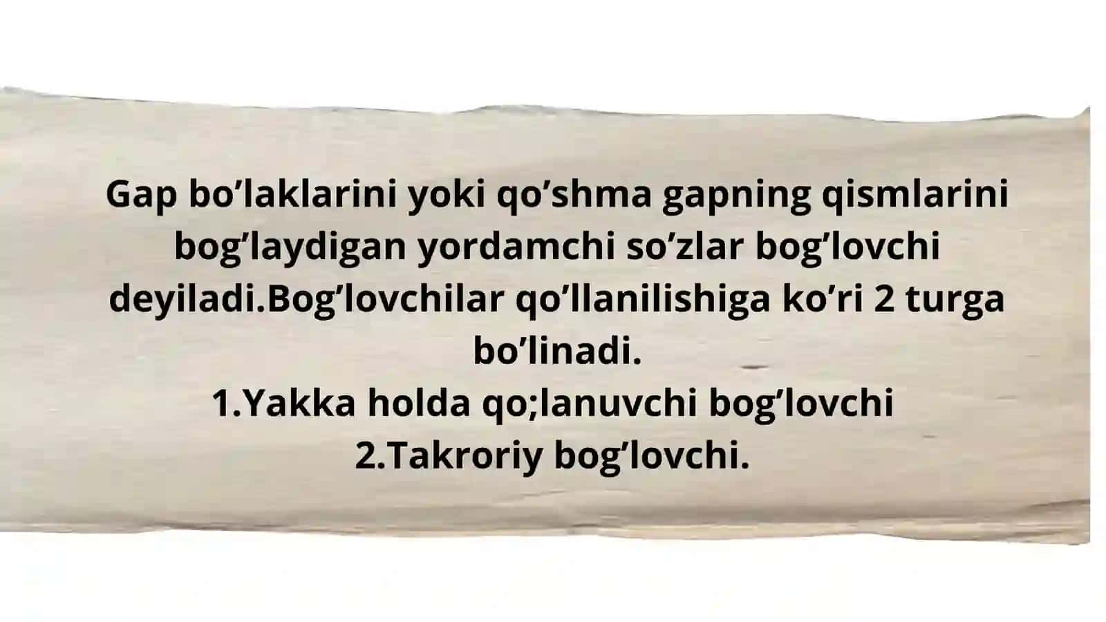 Bog’lovchilarning gramatik xususiyati 2
