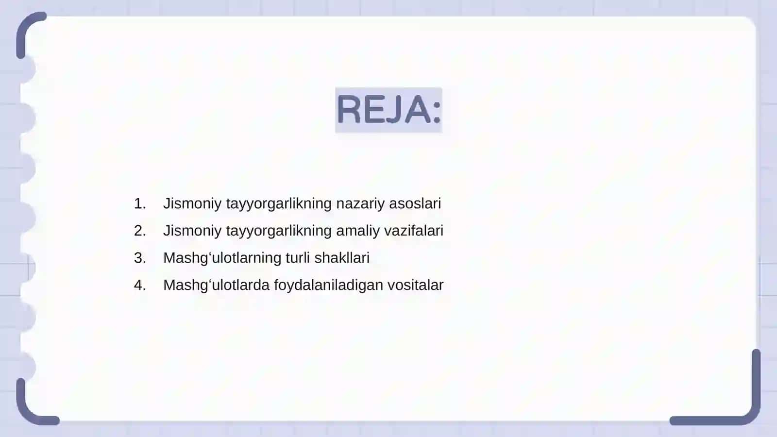 Jismoniy tayyorgarlikning nazariy va amaliy vazifalari 2