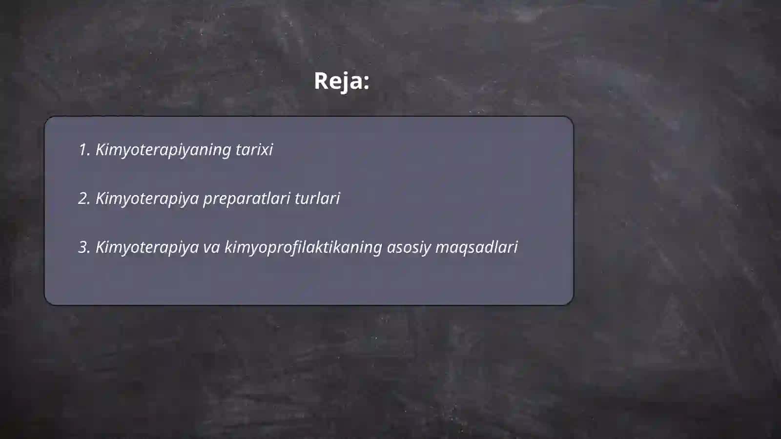 Kimyoterapiya va kimyoprofilaktika uchun preparatlarni qoʻllanilishi 2