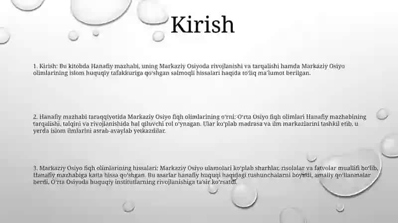 Hanafiya Mazhabi Rivojida Markaziy Osiyo Fihqlarining Roli Va Hissasi 2