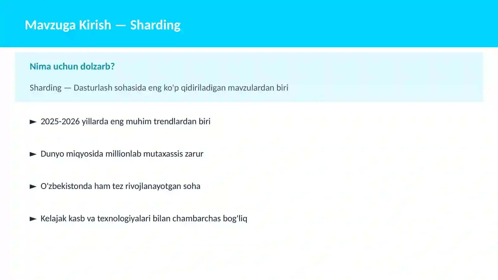 Sharding 2