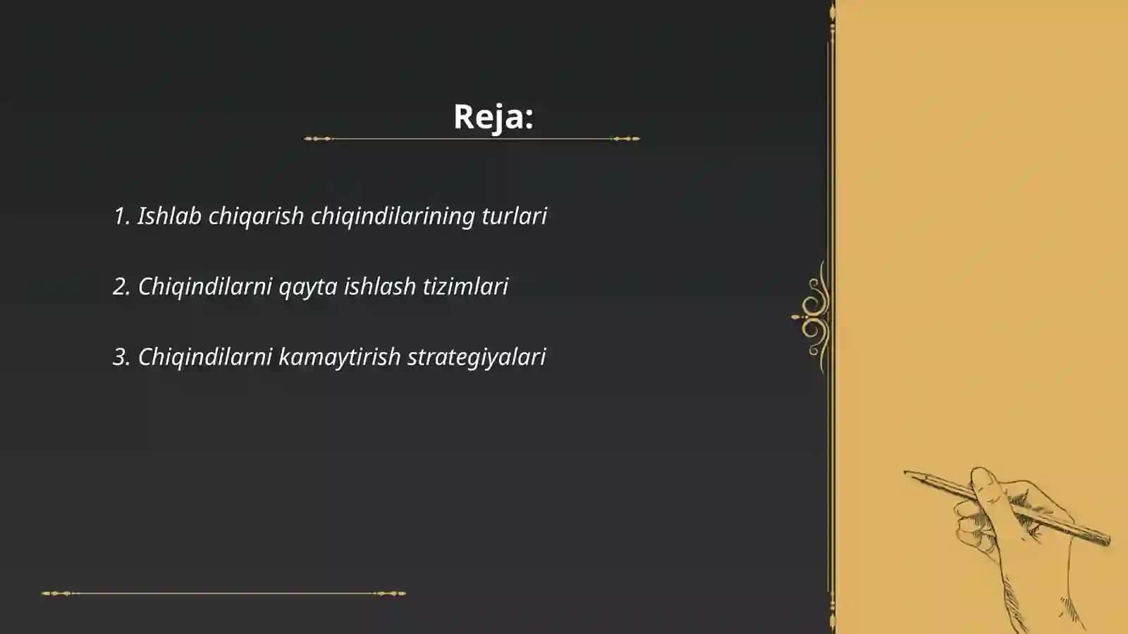 Ishlab chiqarishda chiqindilarni boshqarishning asosiy holatlari 2