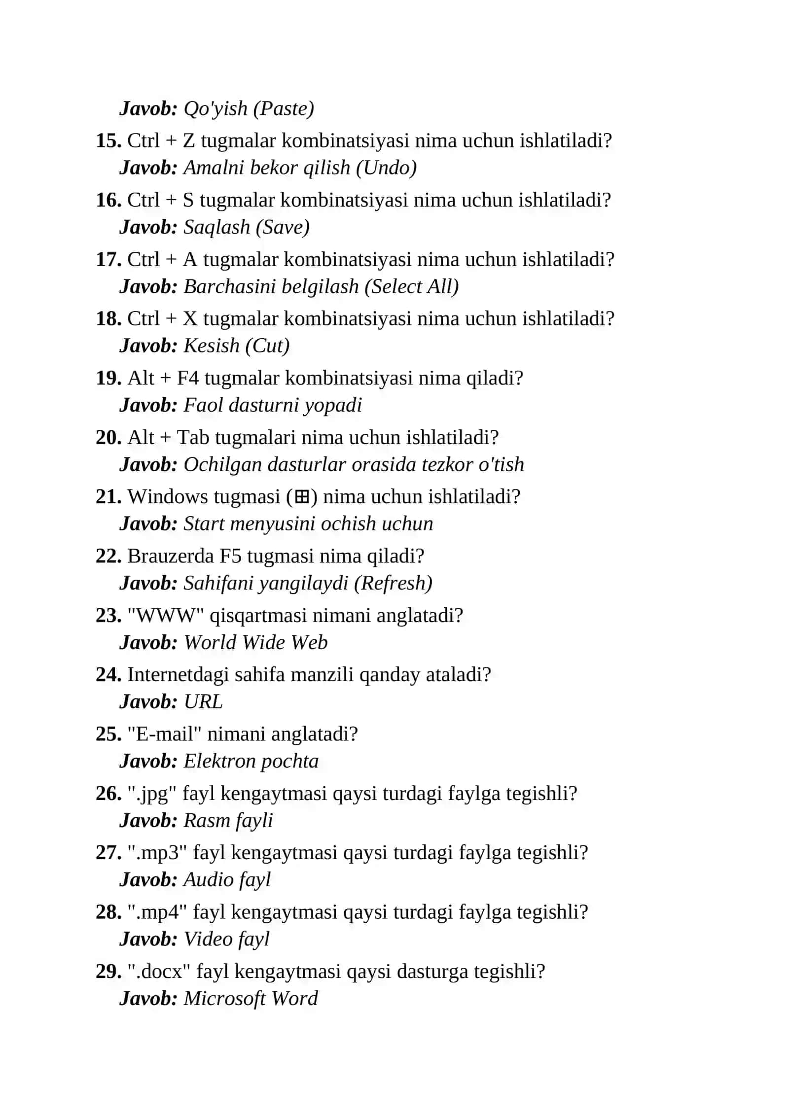 AGROS test javoblari 2026 yil yangi 2