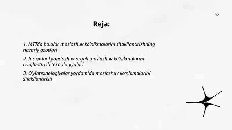 MTT bolalar moslashuv koʻnikmalarini shakllantirish texnologiyalari 2
