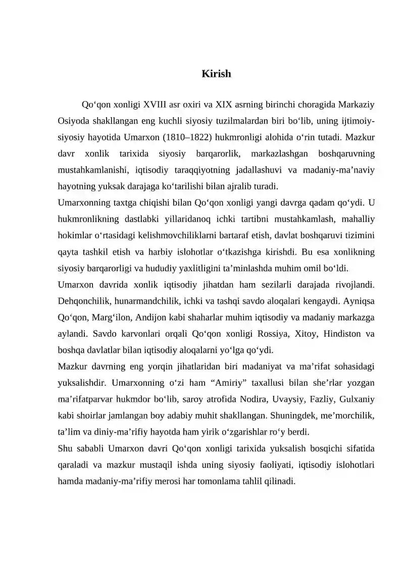 Umarxon davrida Qo 'qon xonligi 2