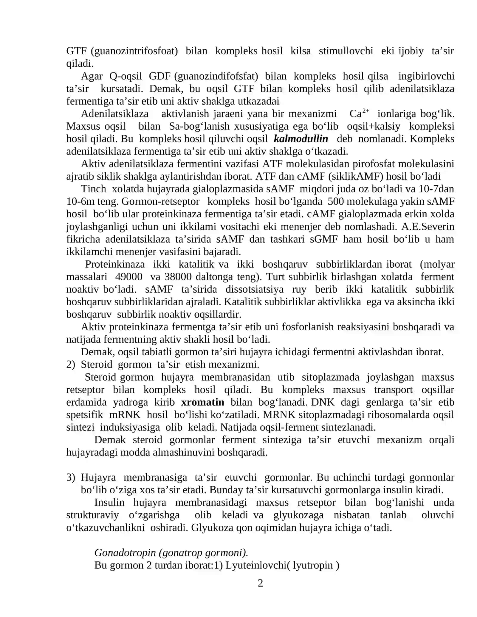 MODDALAR ALMASHINUVI VA FUNKSIYALARNING GORMONLAR ISHTIROKIDA IDORA ETILISHI 2