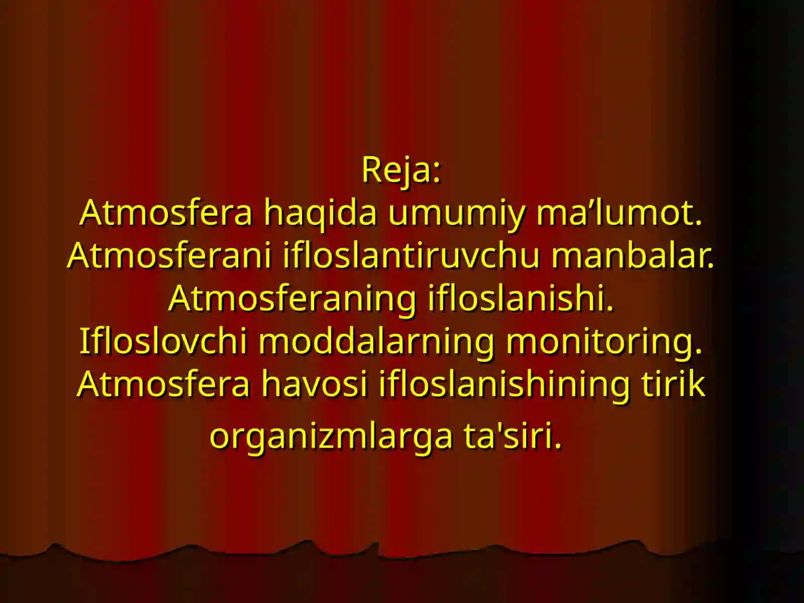 Atmosferani ifloslantiruvchi manbalar 2