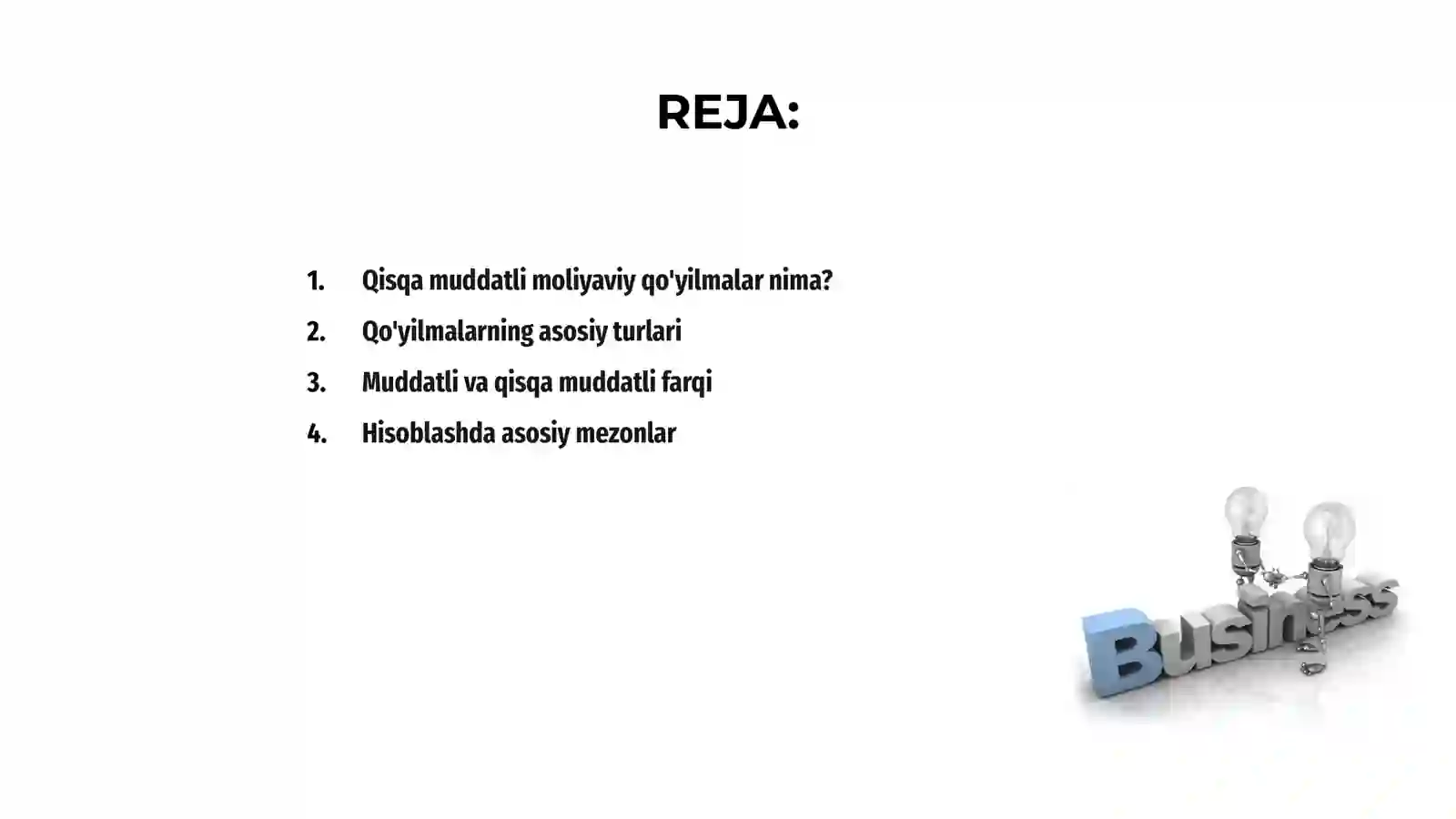 Qisqa muddatli moliyaviy qo'yilmalar hisobi 2