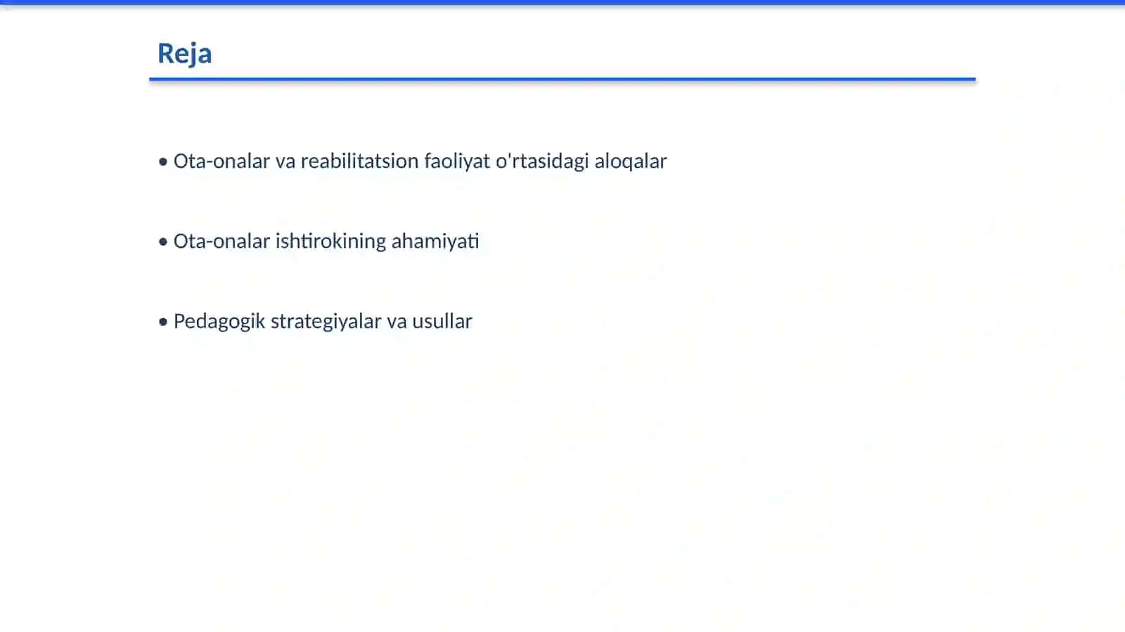 Ota-onalar bilan hamkorlikda reabilitatsion - pedagogik faoliyati 2