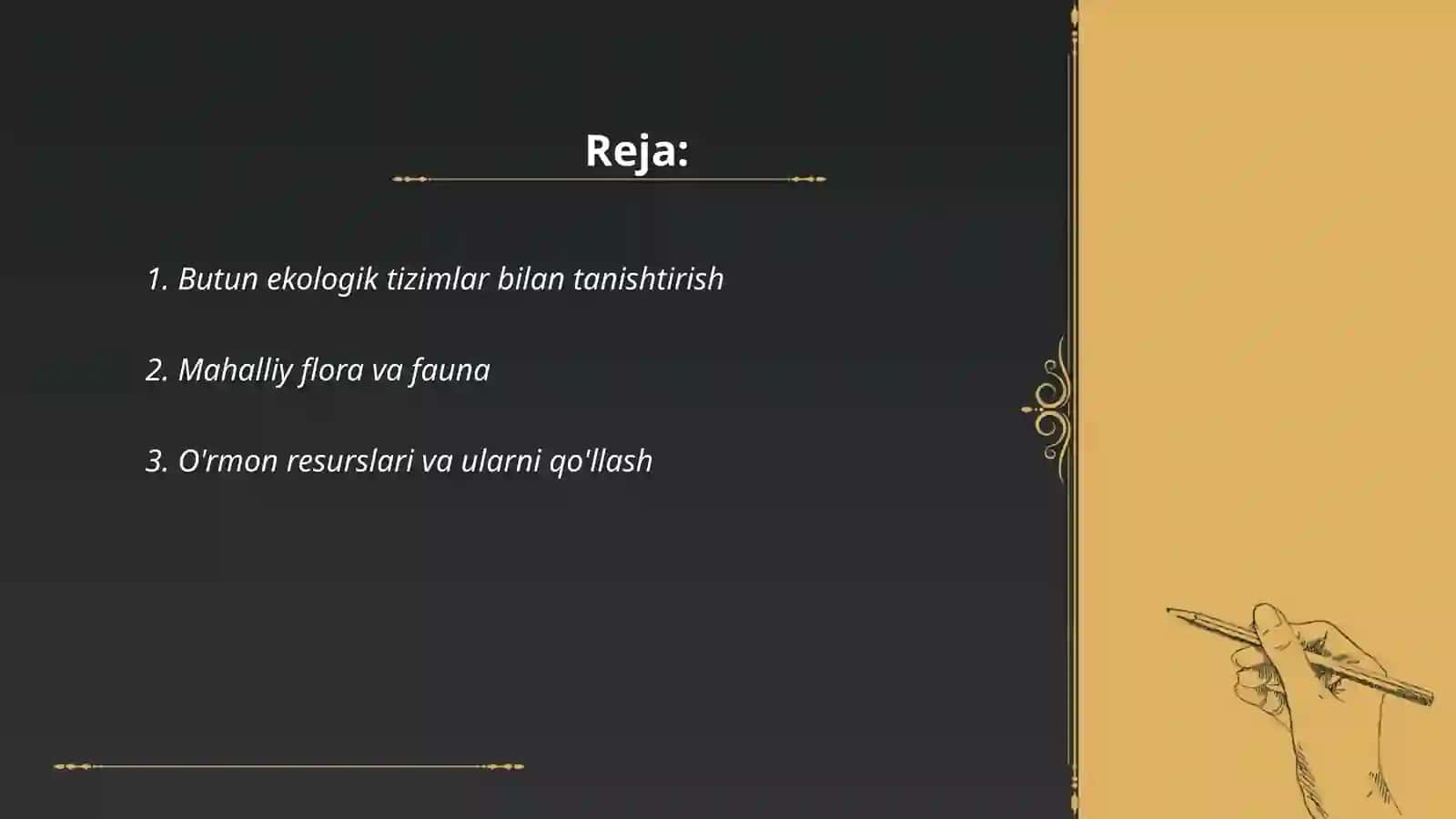 MTTDA tabiat bilan tanishtirish ishlarini rejalashtirish va unga uslubiy rahbarlik 2