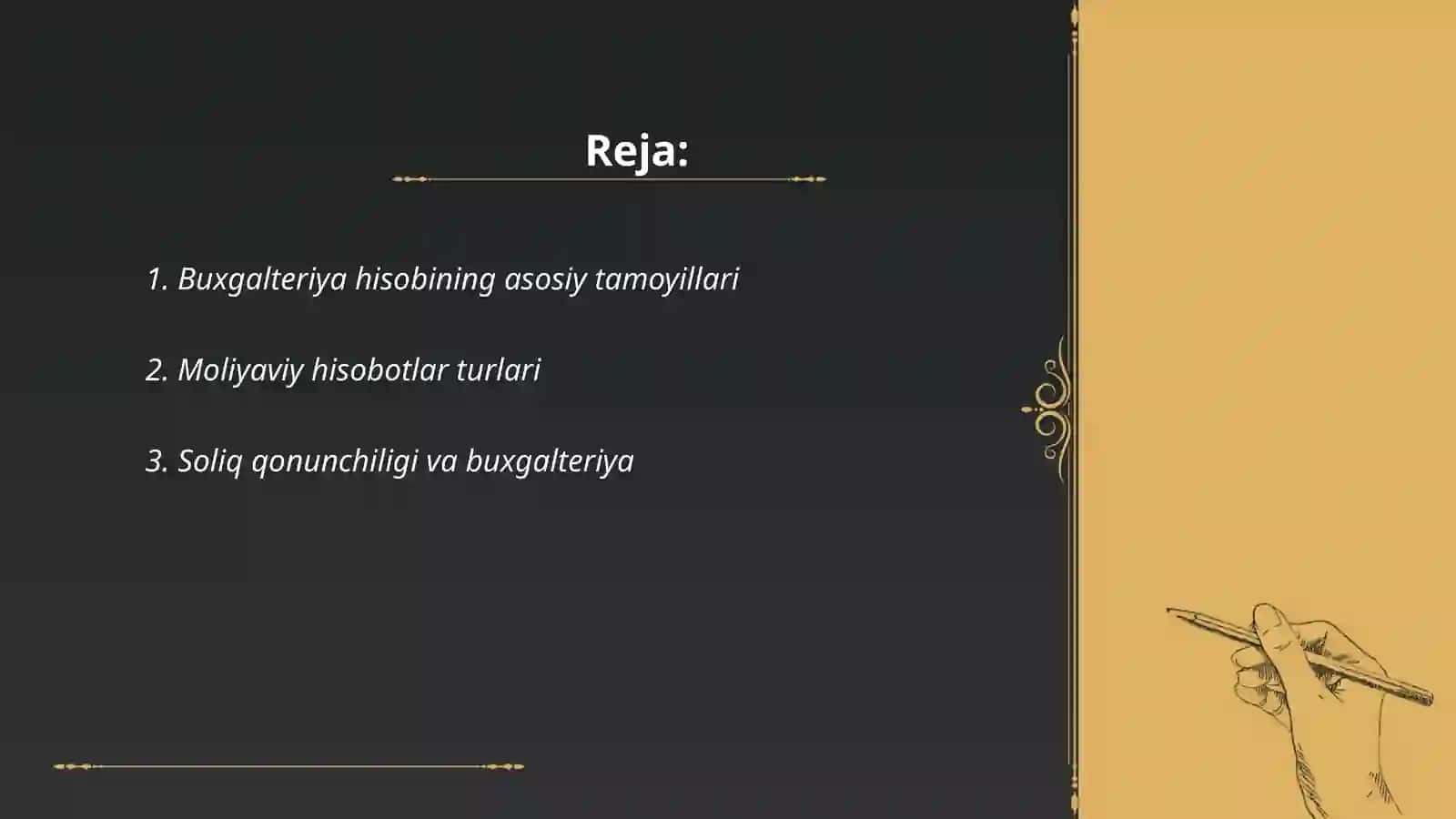 Buxgalteriya hisobining asosiy tamoyillari 2