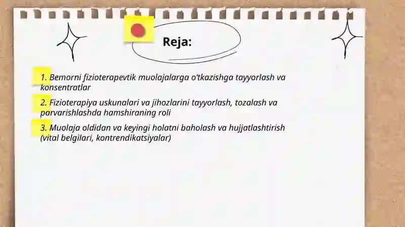 Fizioterapevtik muolajalarni oʻtkazishda hamshiralik ishi 2