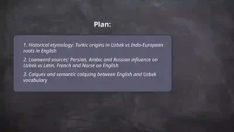 Comparison of English and Uzbek Vocabulary 2